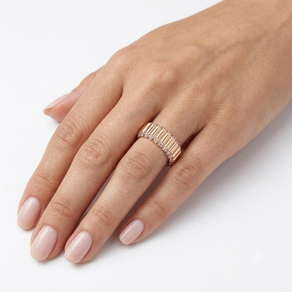 Ribbed Brilliance Eternity Band