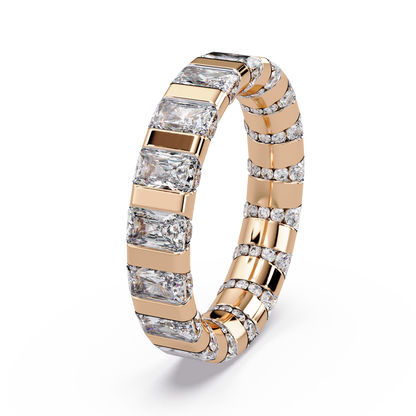 Emerald Bar Eternity Band