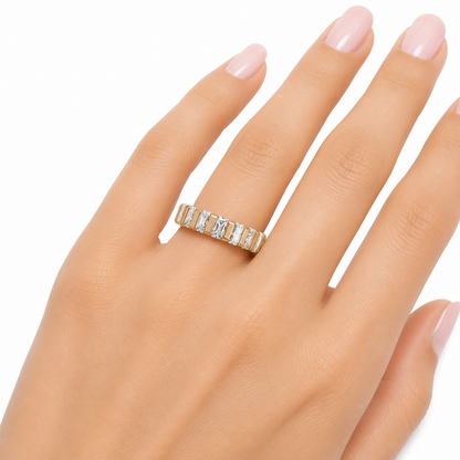 Emerald Bar Eternity Band