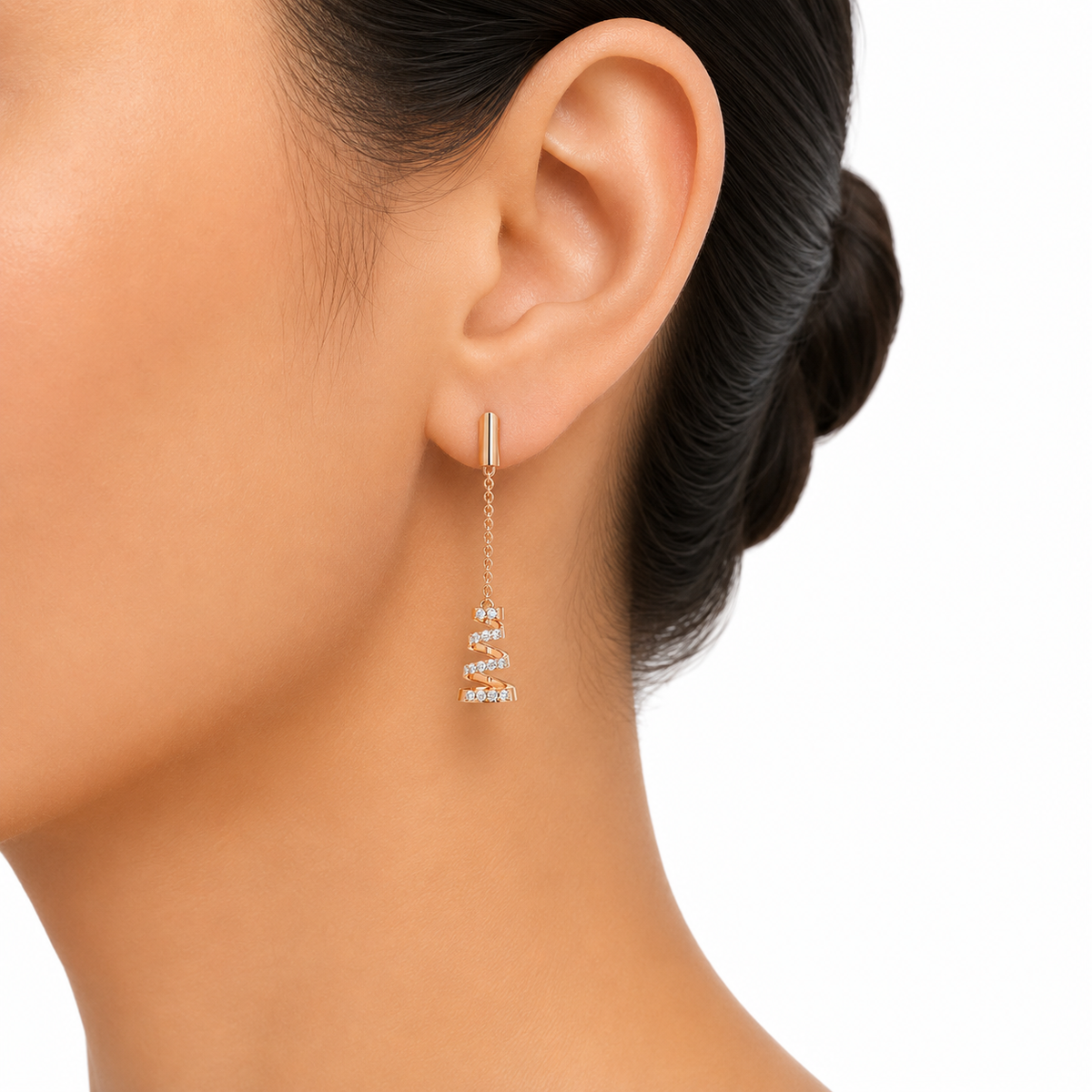 Twirling Ribbon Lariat Earrings