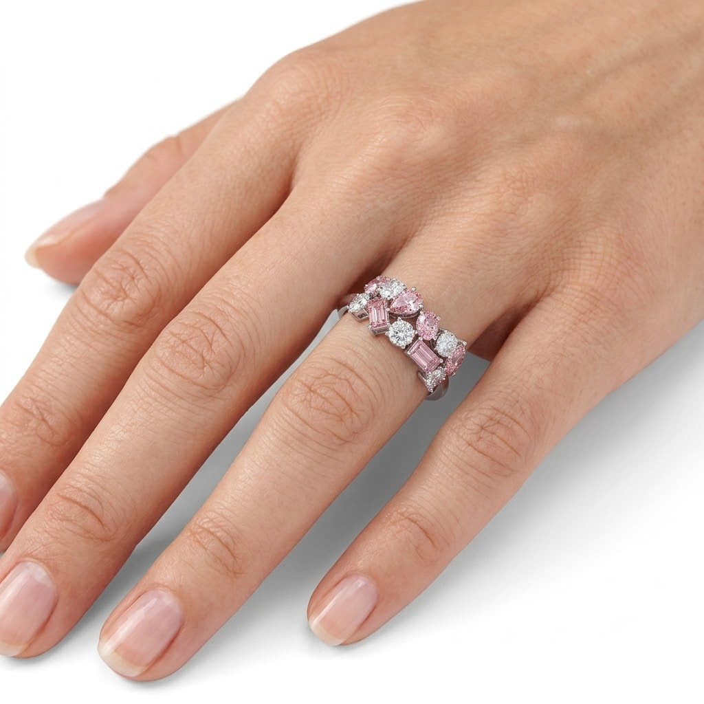 Pink Diamond Eternity Band