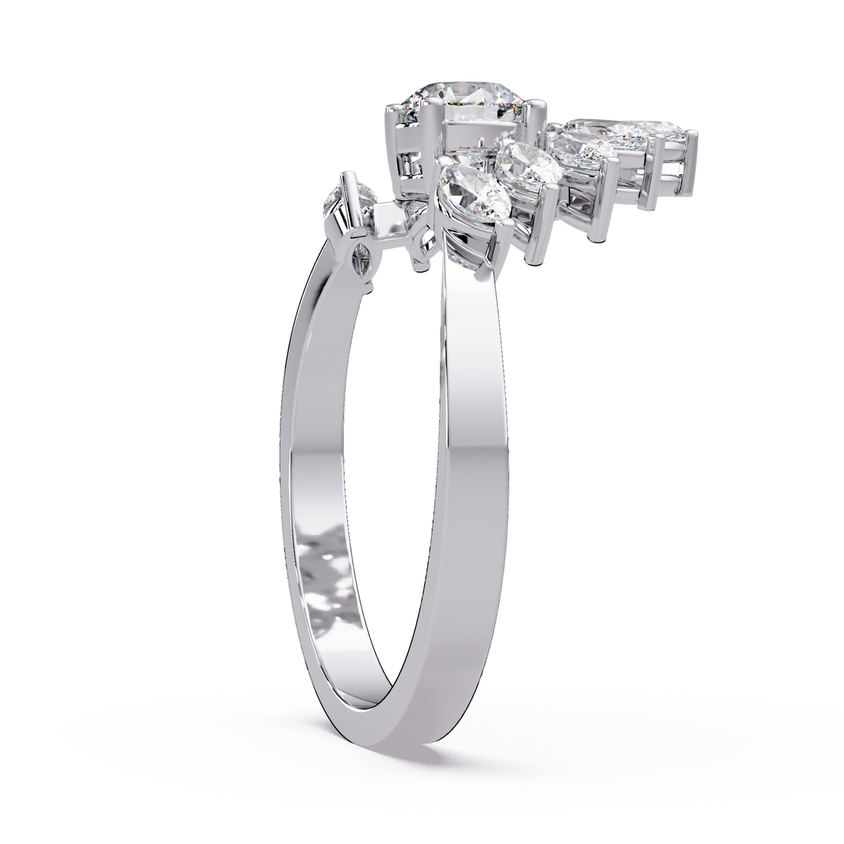 Crowned Tiara Diamond Ring
