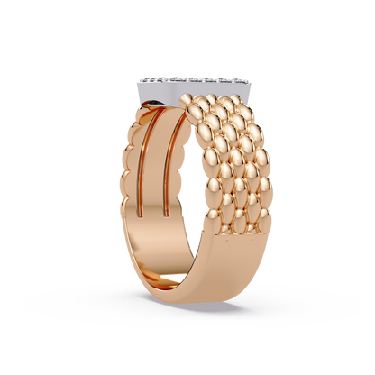 Beaded Square Pave Band