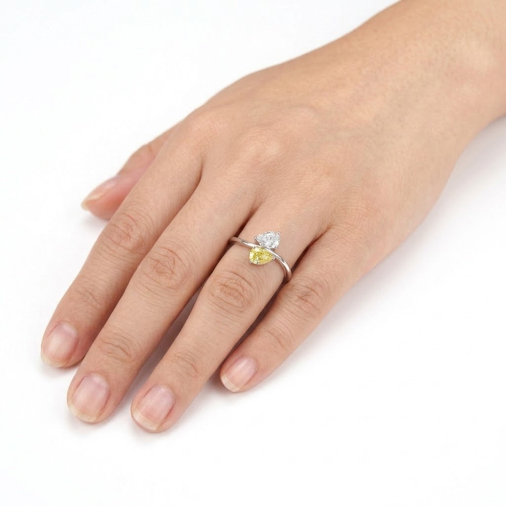Yellow Diamond Duet Ring