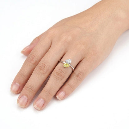 Yellow Diamond Duet Ring
