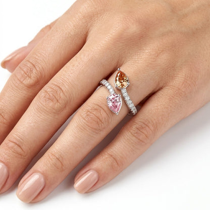 Champagne Blush Bypass Ring