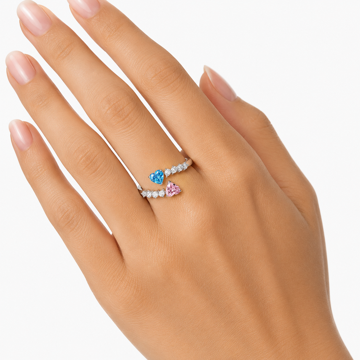 Sky Rose Heart Ring