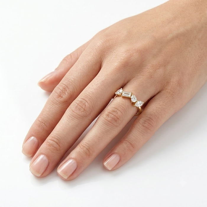 Mixed Cut Quartet Ring