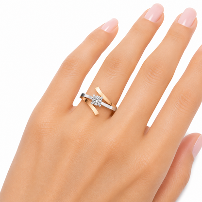 Crossing Two Tone Ring
