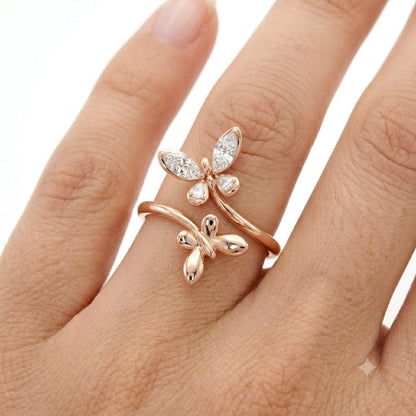 Marquise Papillon Diamond Ring