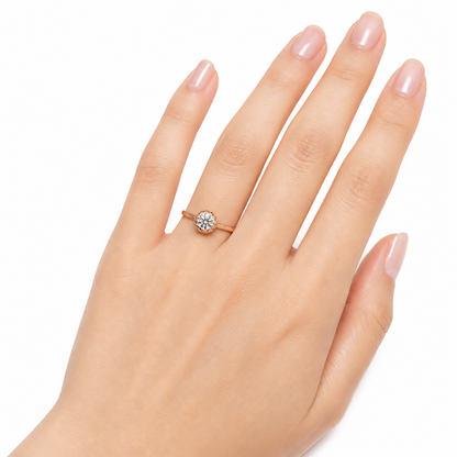 Rose Crown Solitaire Ring