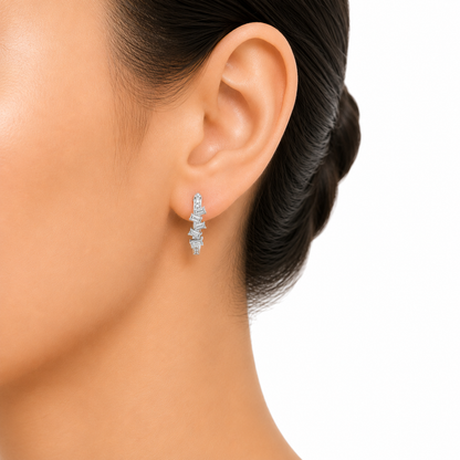 Scattered Baguette Confetti Earrings