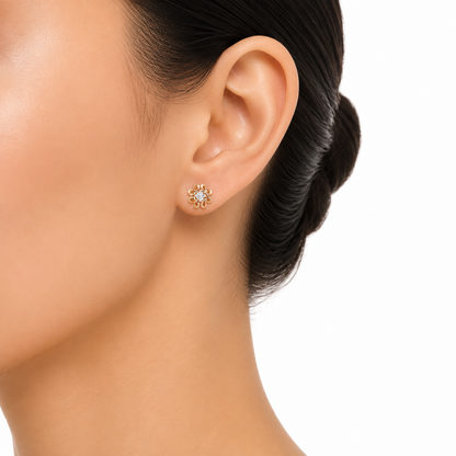 Ribbon Swirl Diamond Earrings