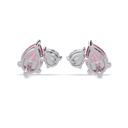 Pink Pear Pair Earrings