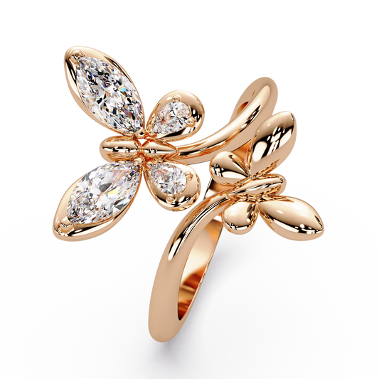 Marquise Papillon Diamond Ring