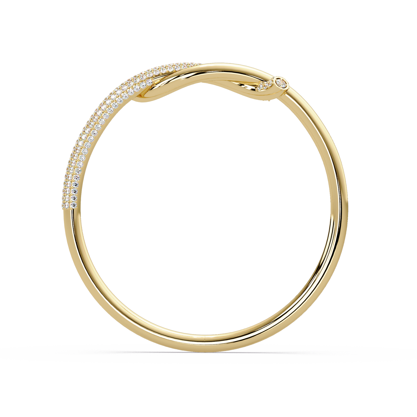 Pave Knot Diamond Bangle
