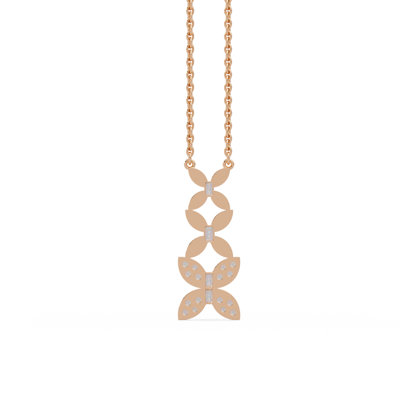 Trailing Orchid Vine Chain Pendant