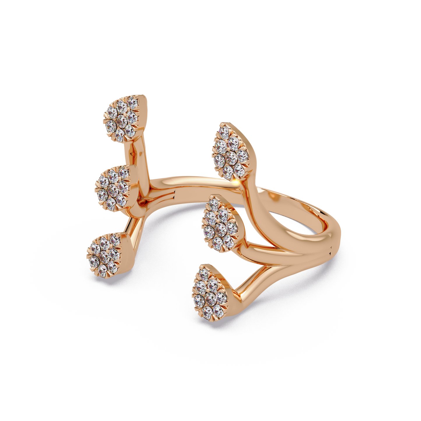 Open Petal Cluster Ring
