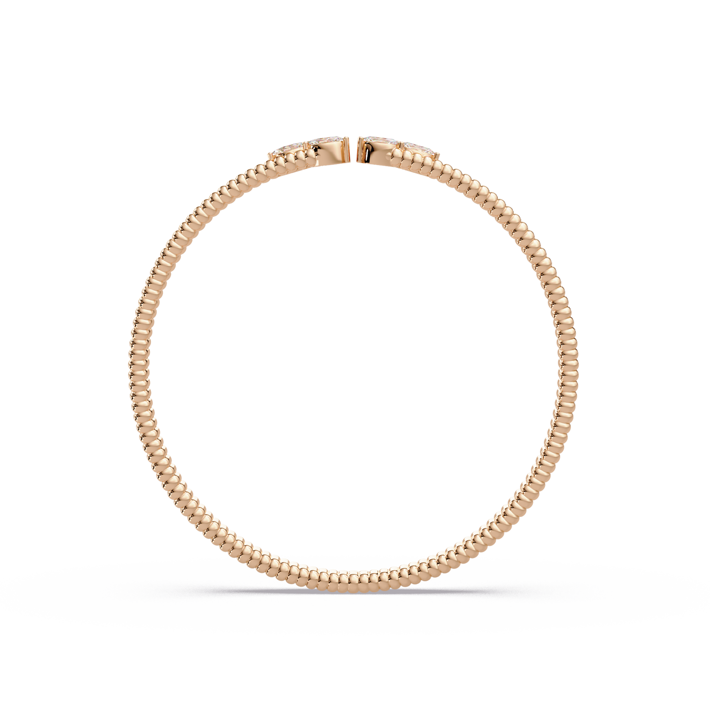 Ribbed Petal Tip Bangle