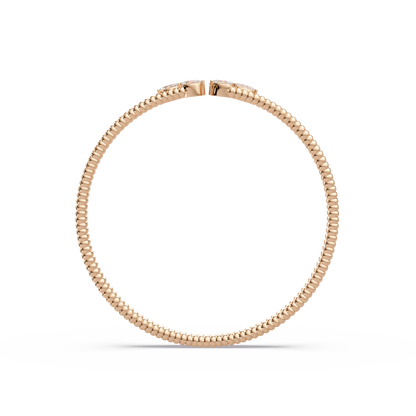 Ribbed Petal Tip Bangle