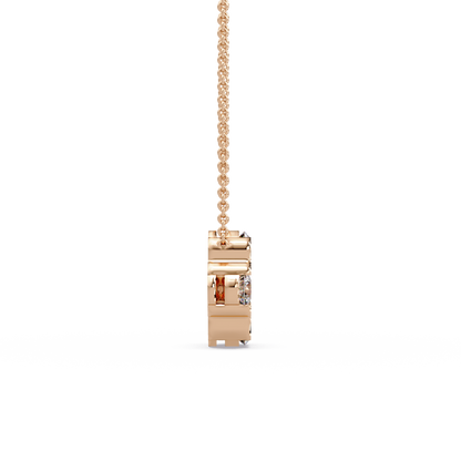 Blossoming Quatrefoil Petal Chain Pendant