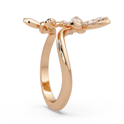 Marquise Papillon Diamond Ring
