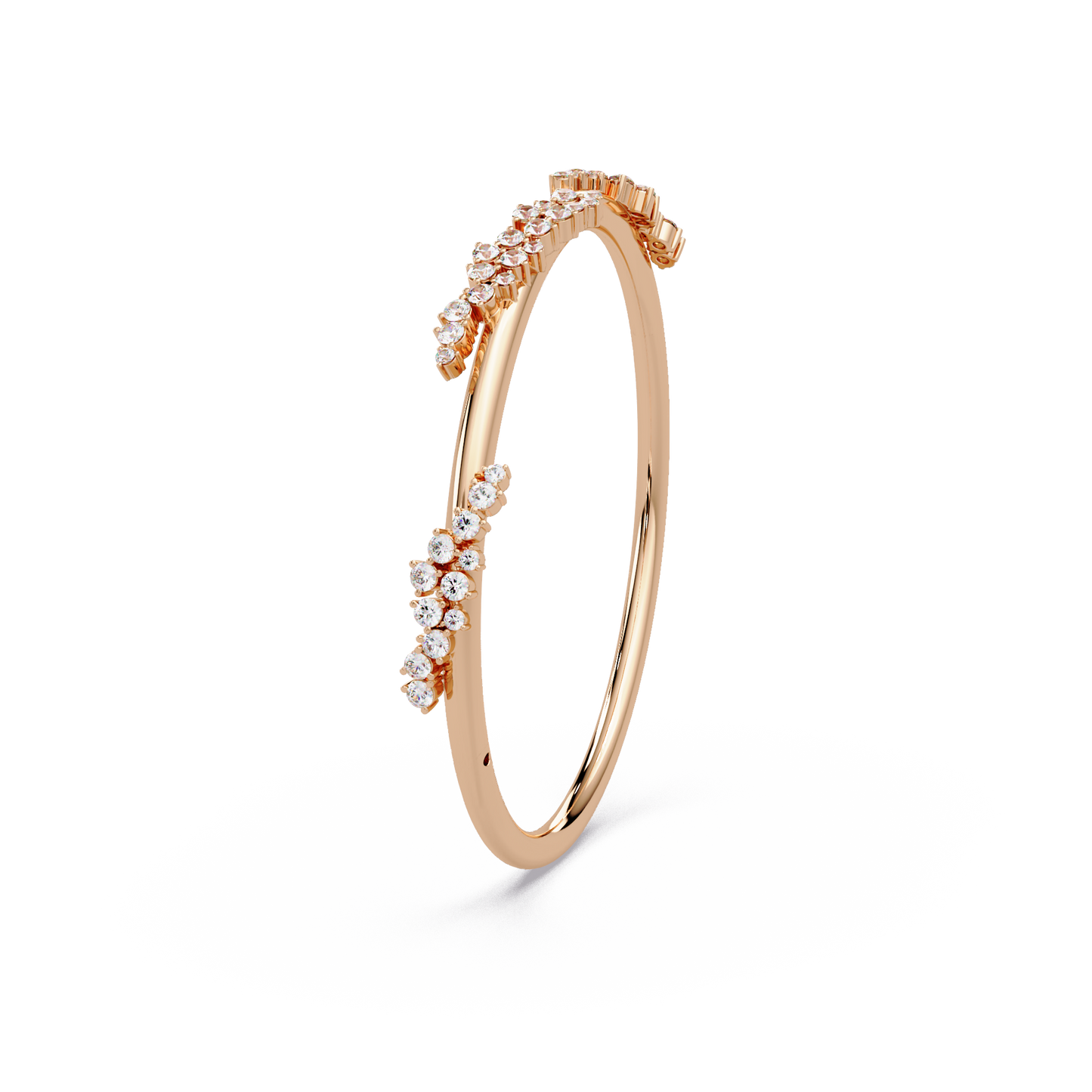 Scattered Cluster Tube Bangle - Origine Diamonds lab-grown diamond jewellery