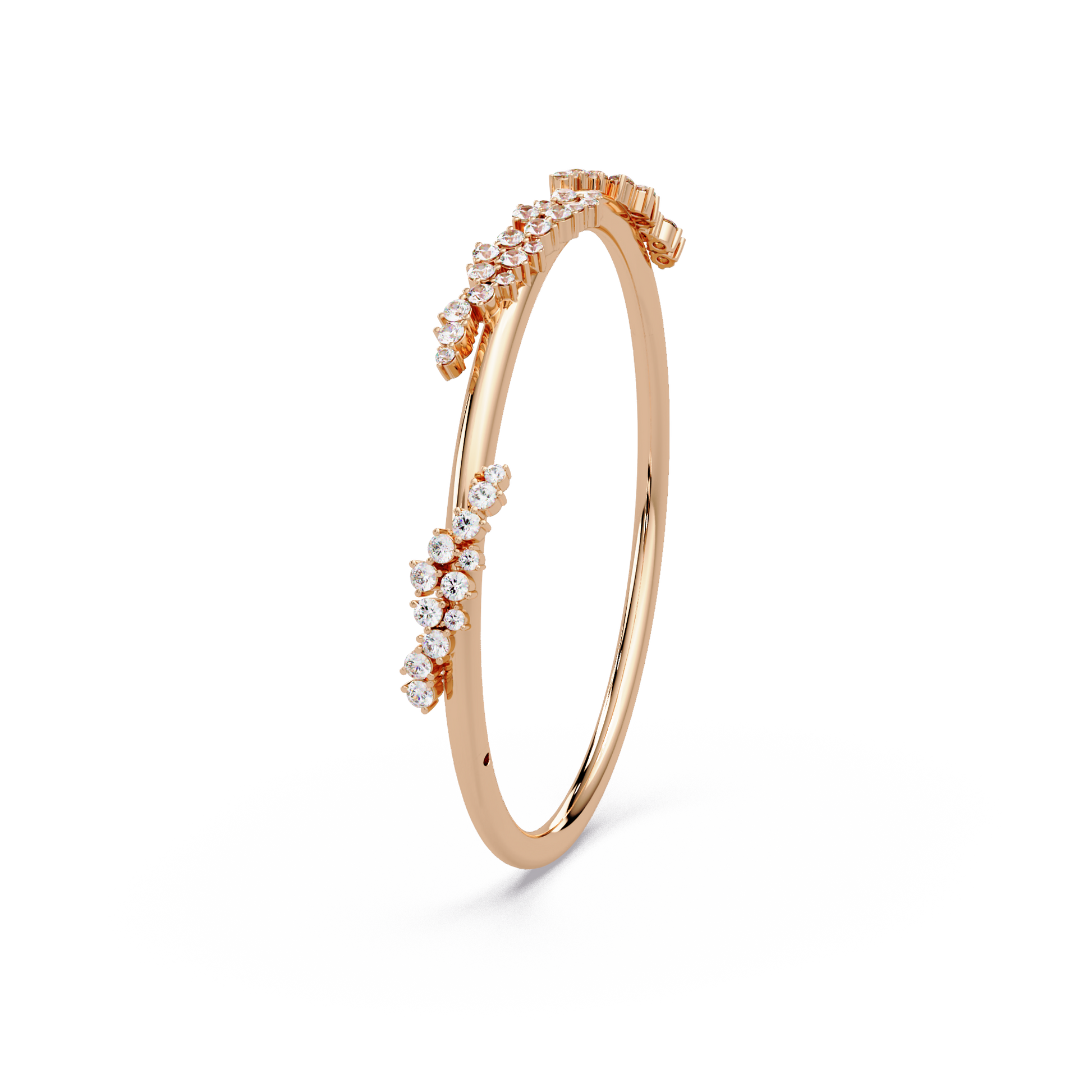 Scattered Cluster Tube Bangle - Origine Diamonds lab-grown diamond jewellery