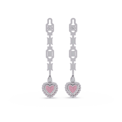 Deco Heart Drop Earrings
