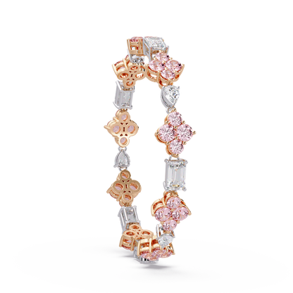 Rose Quatrefoil Cluster Bracelet