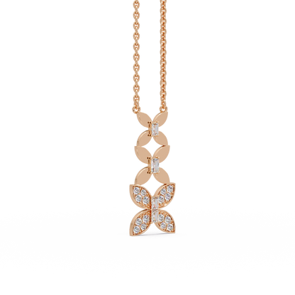 Trailing Orchid Vine Chain Pendant