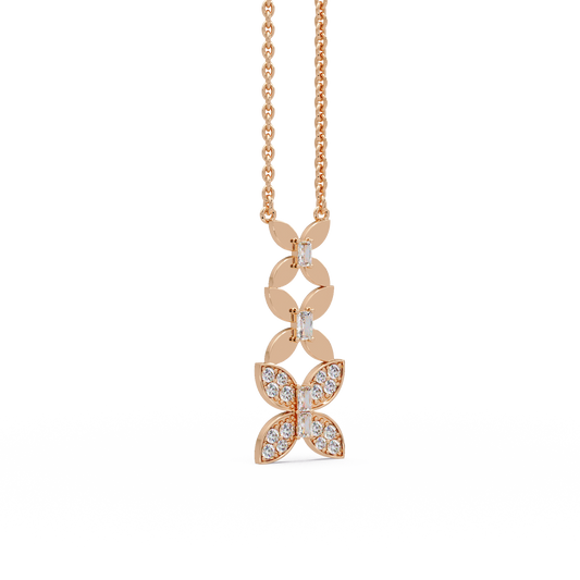Trailing Orchid Vine Chain Pendant