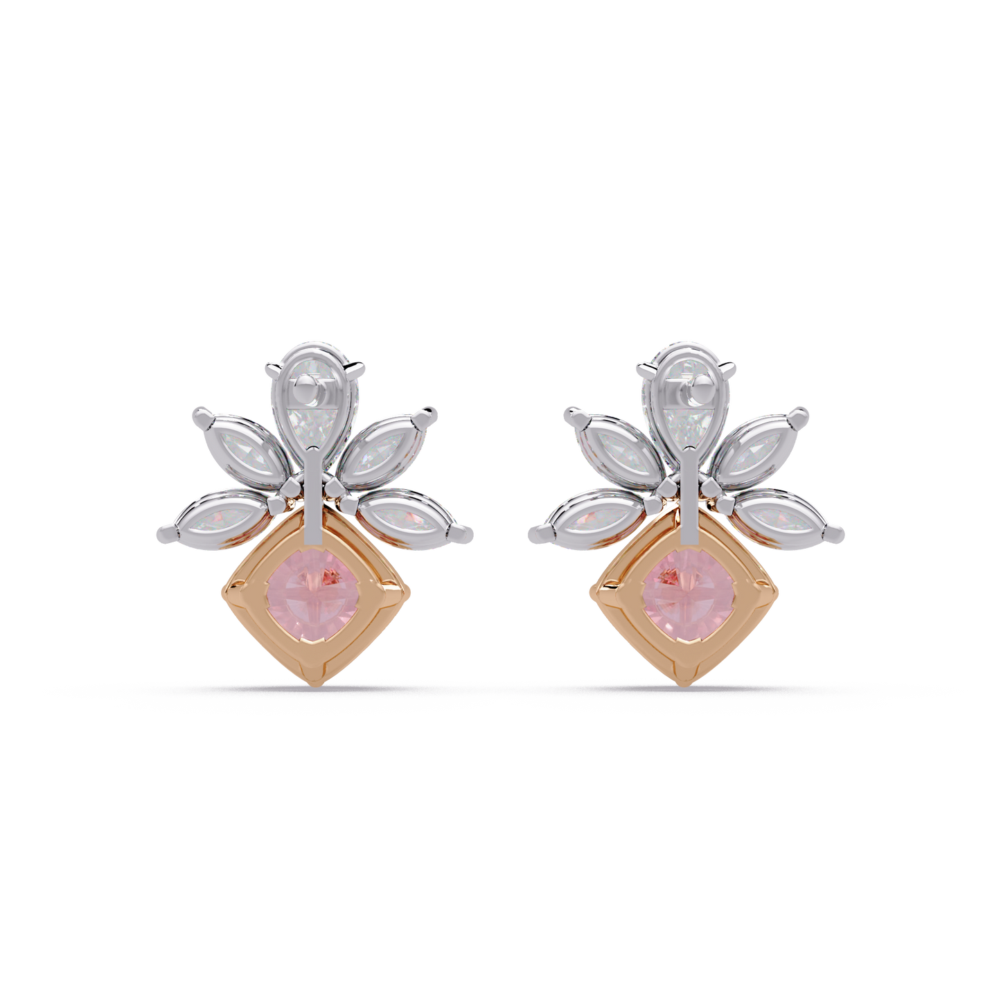 Blossoming Cushion diamond Earrings