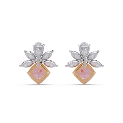 Blossoming Cushion diamond Earrings
