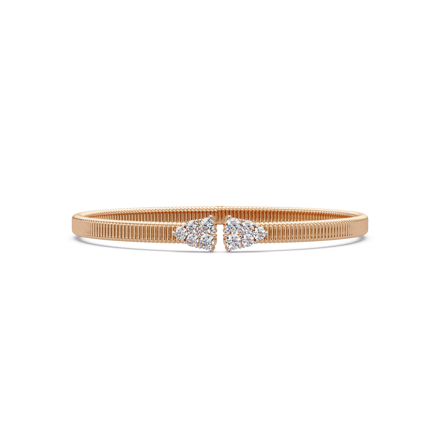Ribbed Trio Tip Bangle