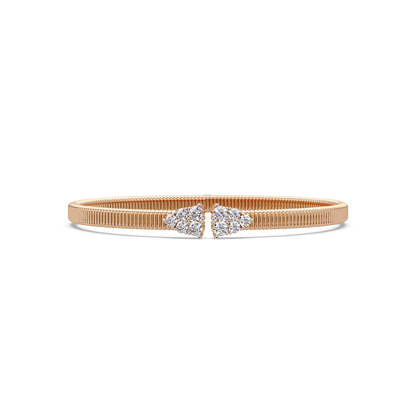 Ribbed Trio Tip Bangle