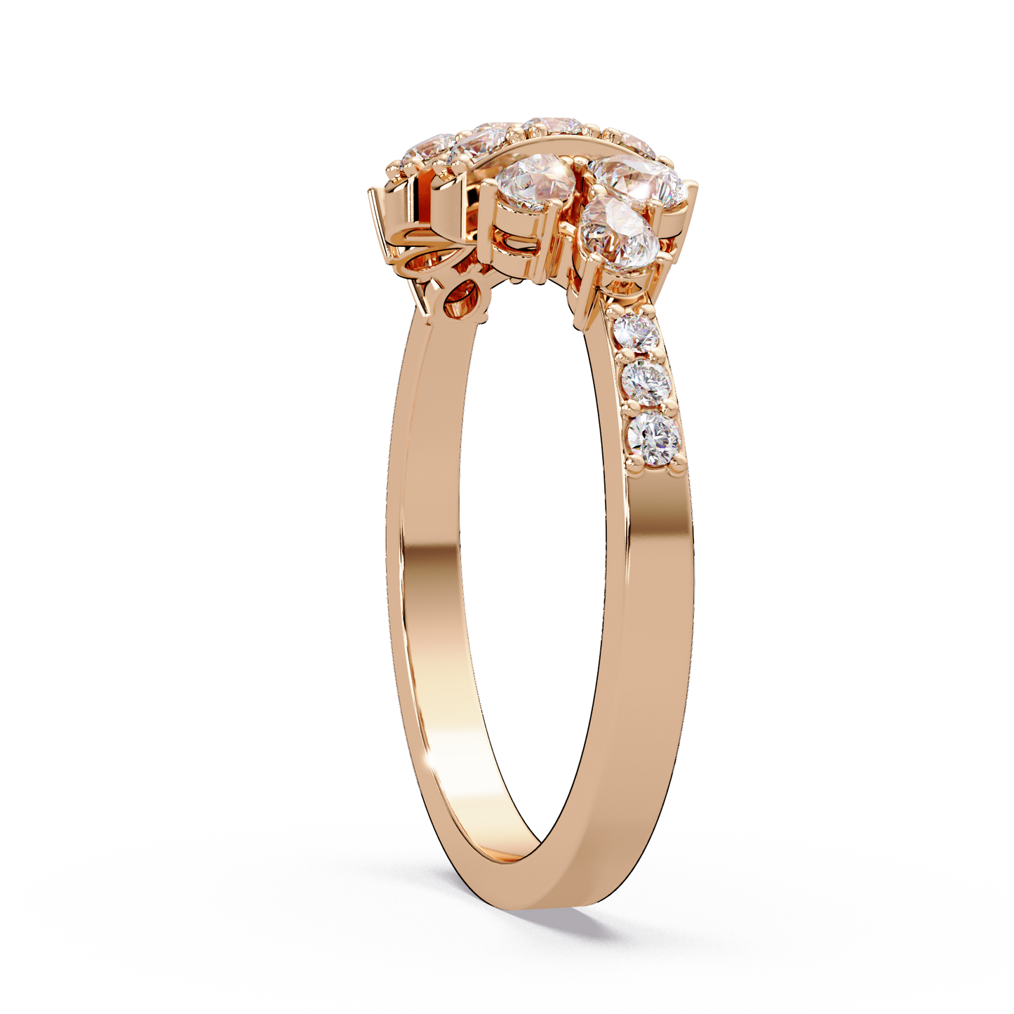 Twin Bloom Diamond Ring