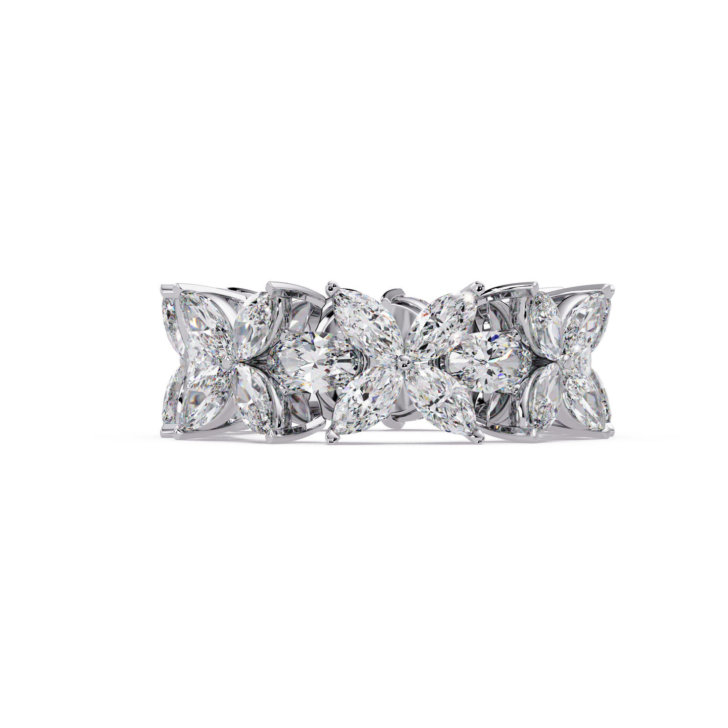 Marquise Floret Eternity Band