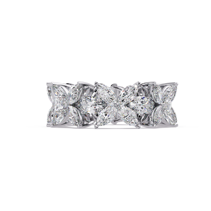 Marquise Floret Eternity Band