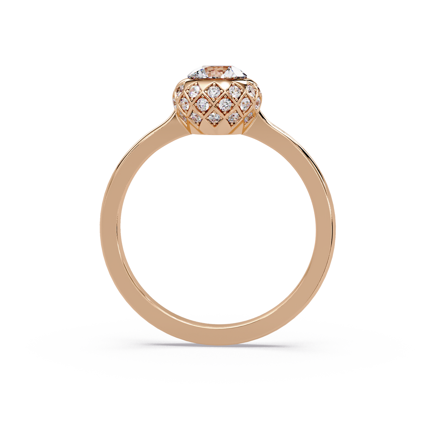 Rose Crown Solitaire Ring