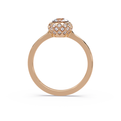 Rose Crown Solitaire Ring