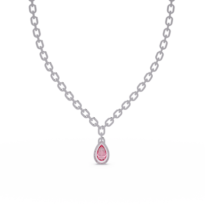 Pave Pear Drop Necklace