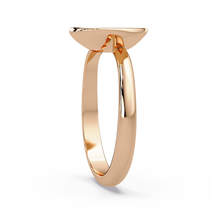 Round Pave Disc Ring