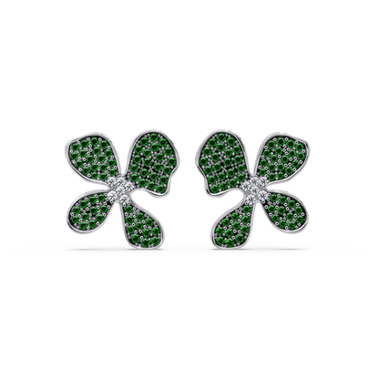 Verdant Petal Bloom Earrings - Origine Diamonds lab-grown diamond jewellery