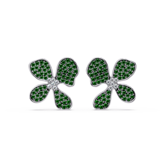 Verdant Petal Bloom Earrings - Origine Diamonds lab-grown diamond jewellery
