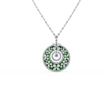 Celestial Wheel Mosaic Chain Pendant - Origine Diamonds lab-grown diamond jewellery