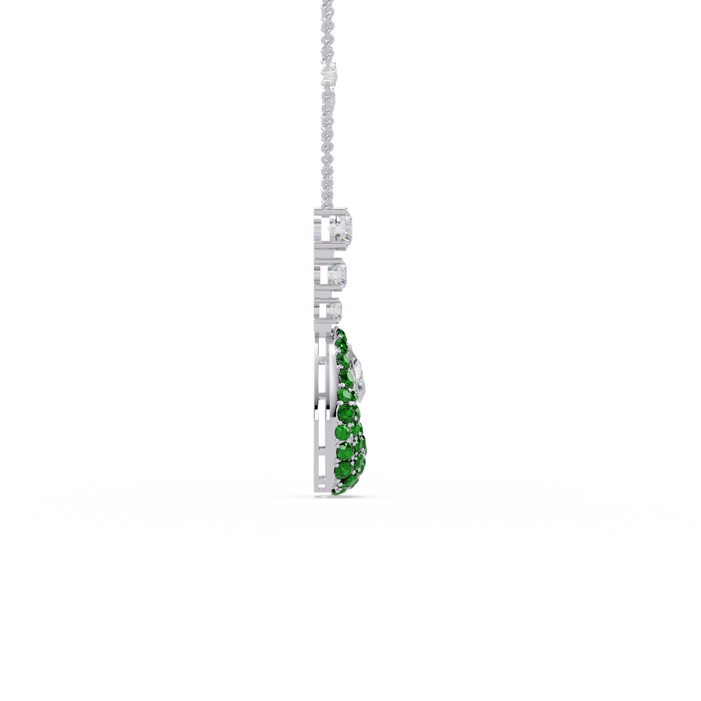 Dewdrop Pavé diamond Chain Pendant