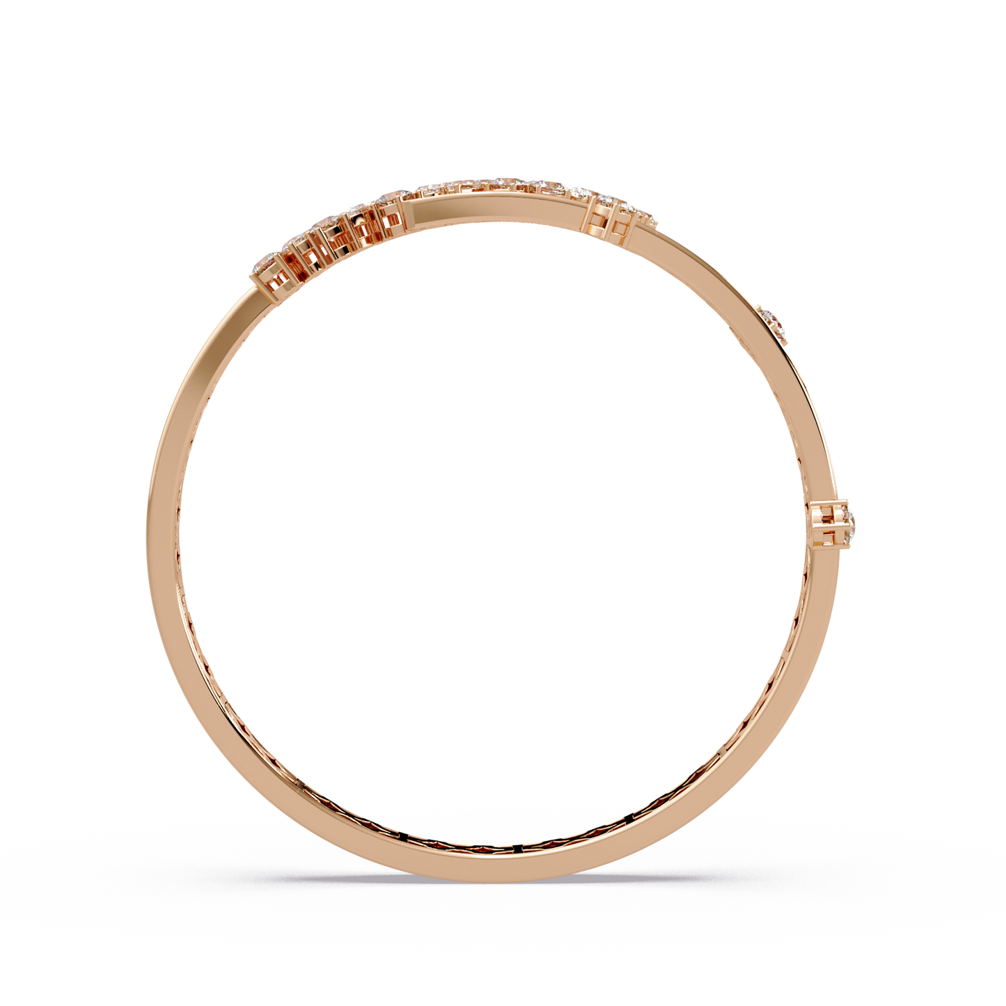 Mixed Cluster Cuff Bangle