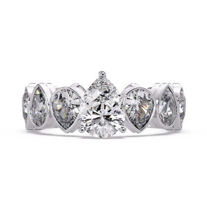 Pear Bezel Eternity Ring