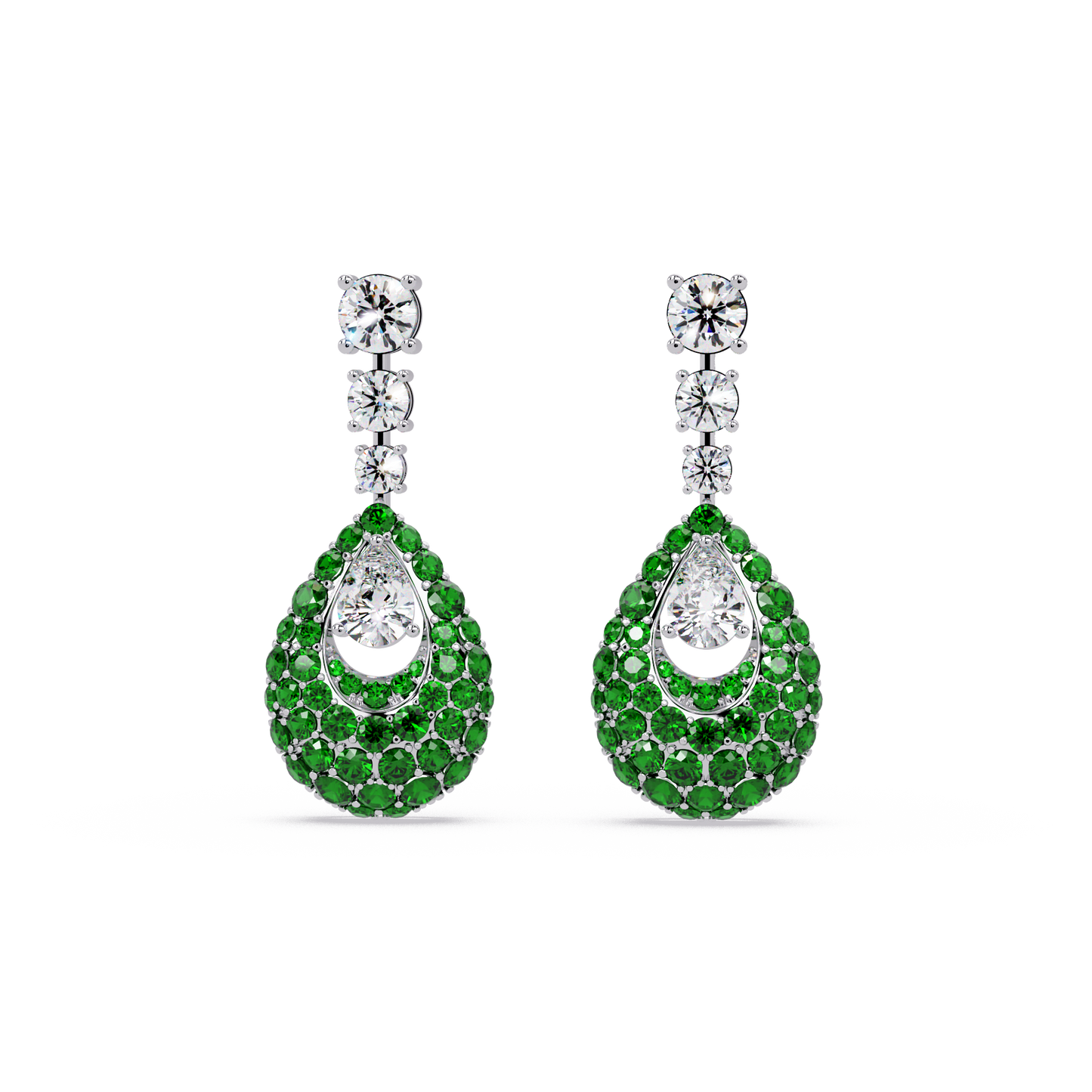 Dewdrop Pavé diamond Earrings - Origine Diamonds lab-grown diamond jewellery